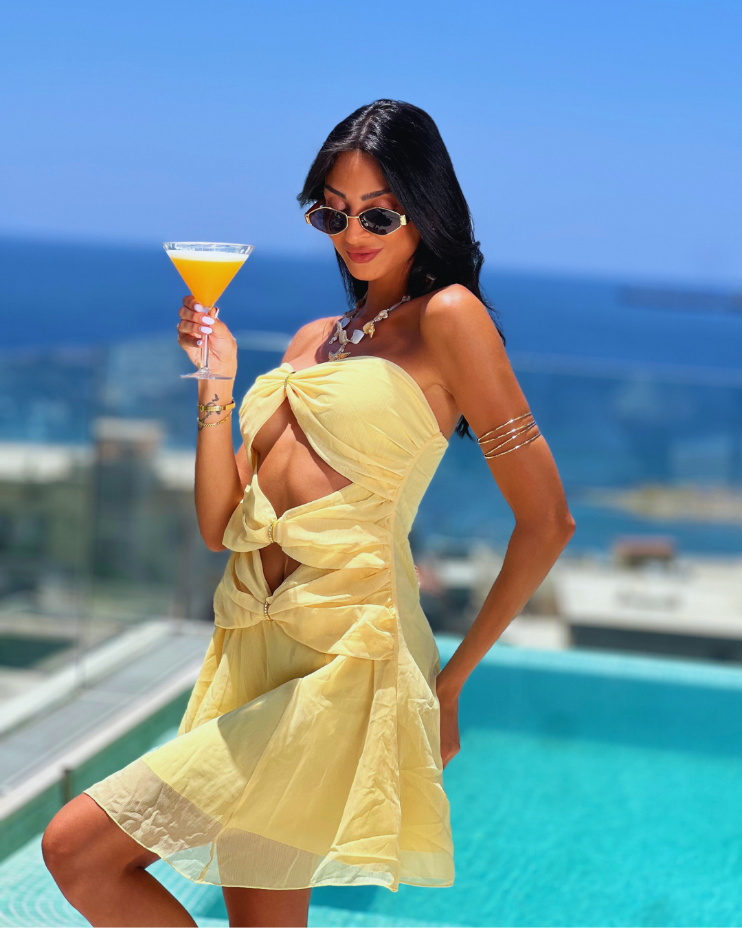 Eugenia Hollow Out Mini Dress