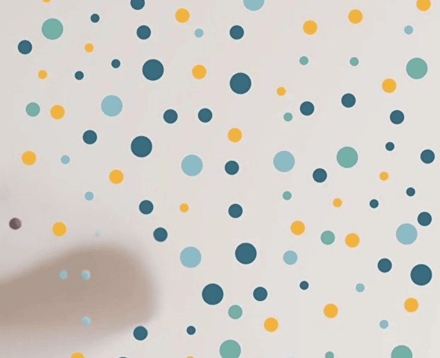 Blue Dots Kids Wall Sticker Set
