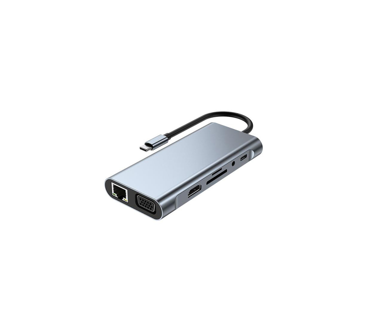 USB-C to HDMI & VGA & 4x USB 3.0 & Ethernet RJ45 & SD PD TF Reader & Audio Adapter