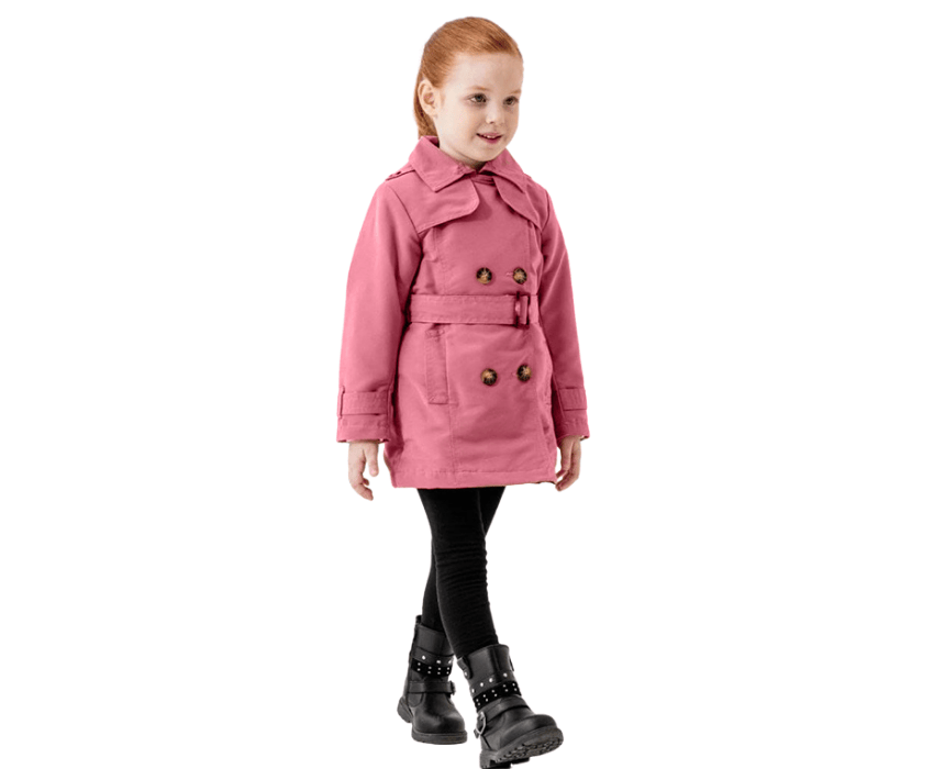 Girl Trenchcoat in Pink