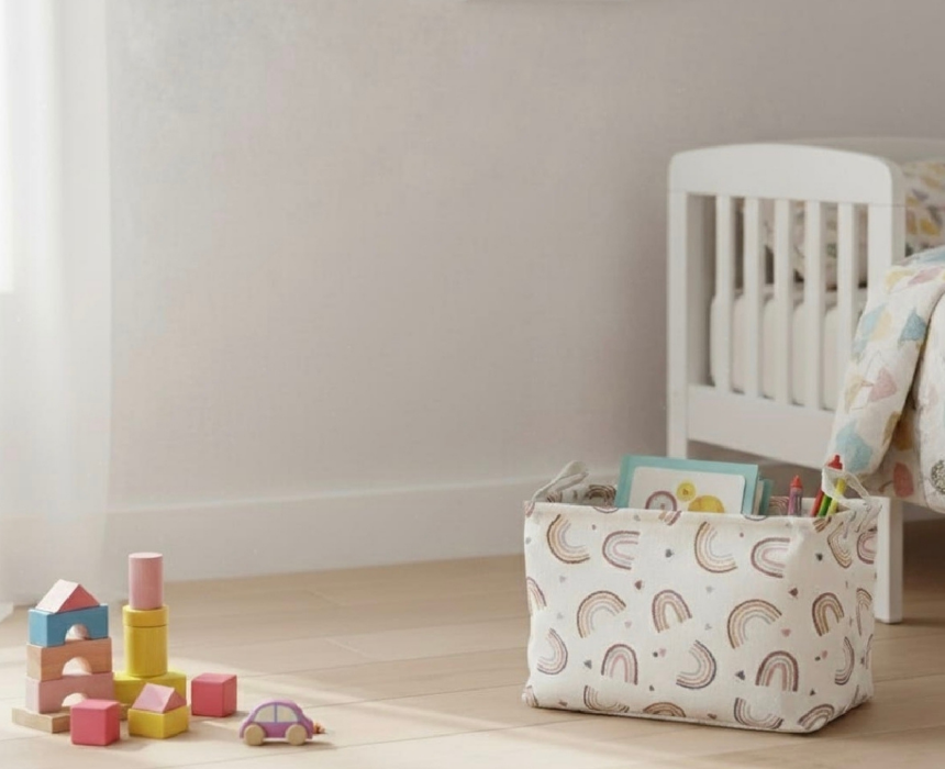 Rainbow Printed Storage Basket