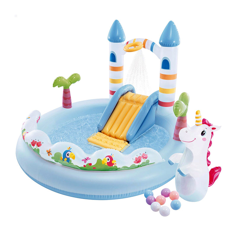 Wetset Unicorn Castle Play Center Kids Pool Wetset Unicorn Castle Play Center Wetset Unicorn Castle Play Center Intex