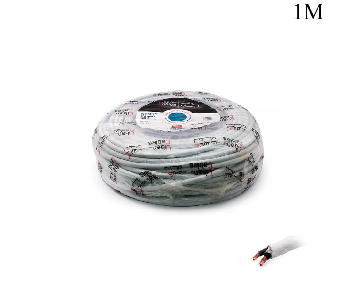 Liban Cables Insulated Wire Cable 2x4.00mm 1m White