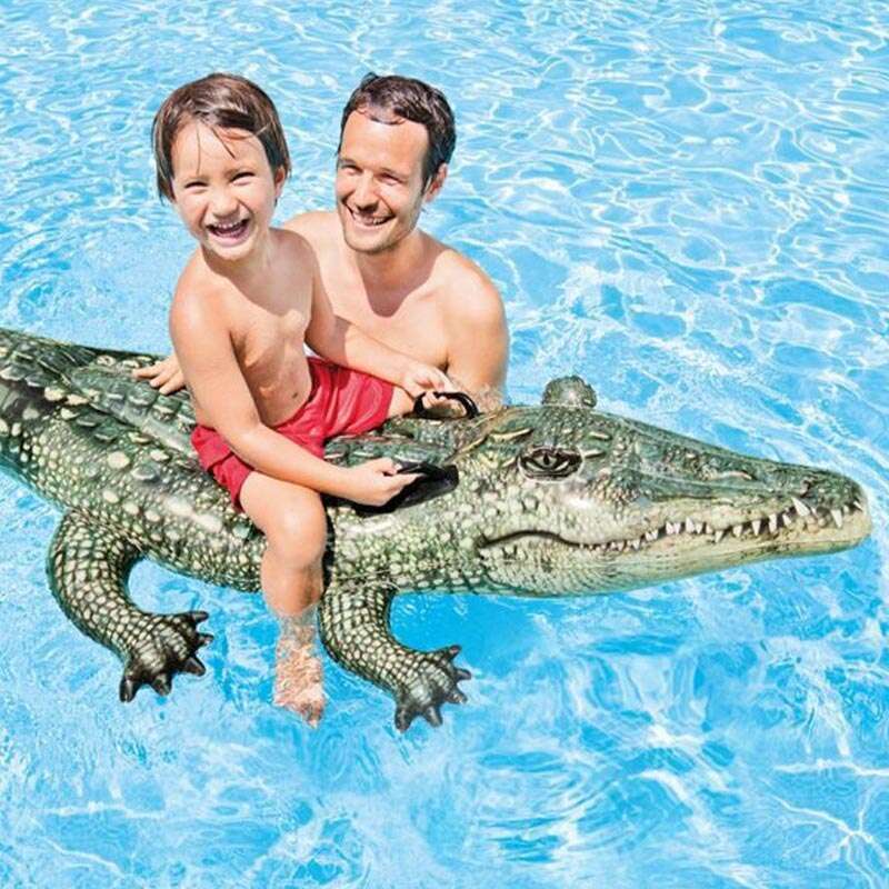 Realistic Gator Ride-On Inflatable Kids Inflatables Realistic Gator Ride-On Inflatable Realistic Gator Ride-On Inflatable Intex