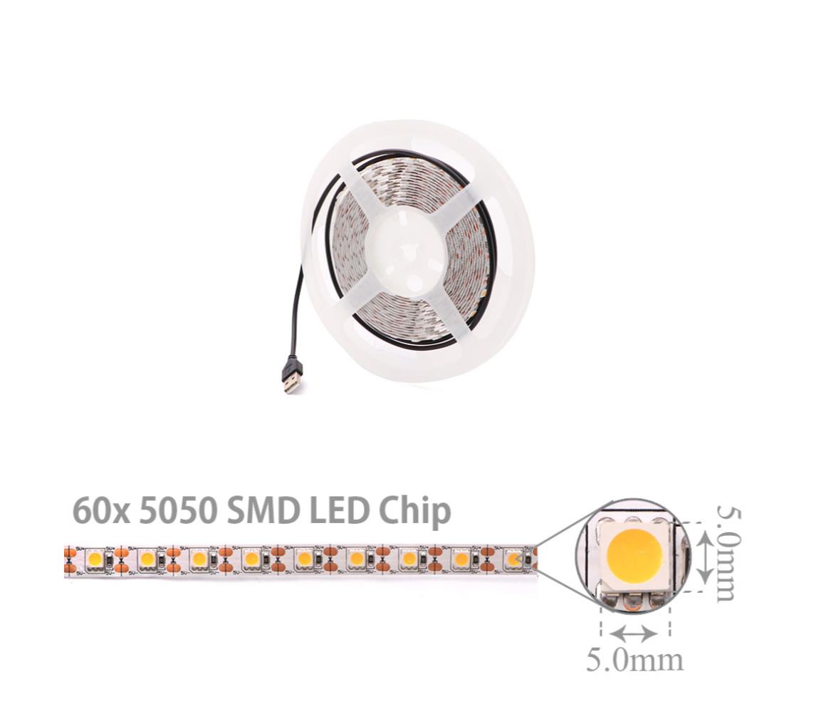 LED Strip Indoor USB 5V 5050 Warm White 5M