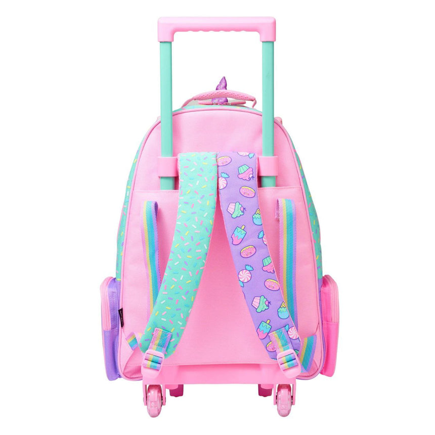 Smiggle Backpack Light Up Wheels Cat Unicorn 52cm