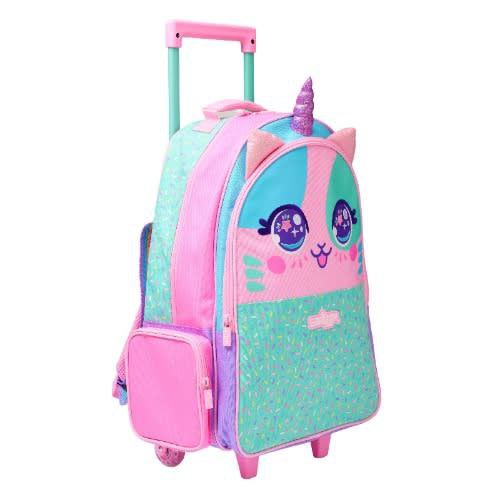 Smiggle Backpack Light Up Wheels Cat Unicorn 52cm