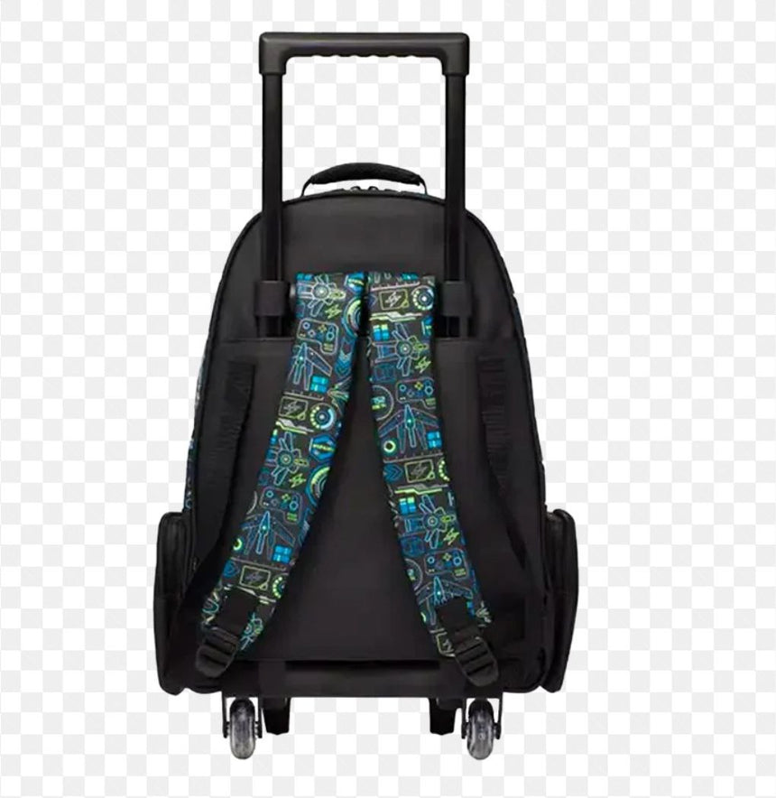 Smiggle Backpack | Light Up Wheels | Green Game
