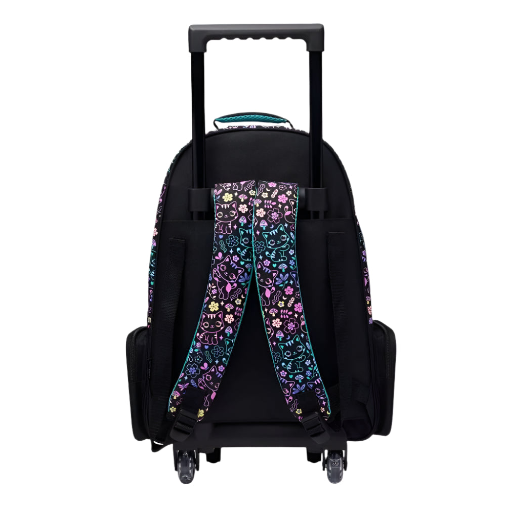 Smiggle Backpack | Light Up Wheels | Black Cat