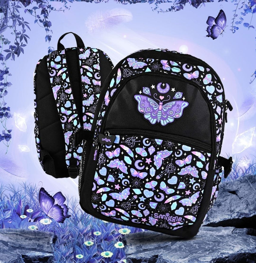 Smiggle Backpack Purple Butterfly | (G1-G3) | 42cm