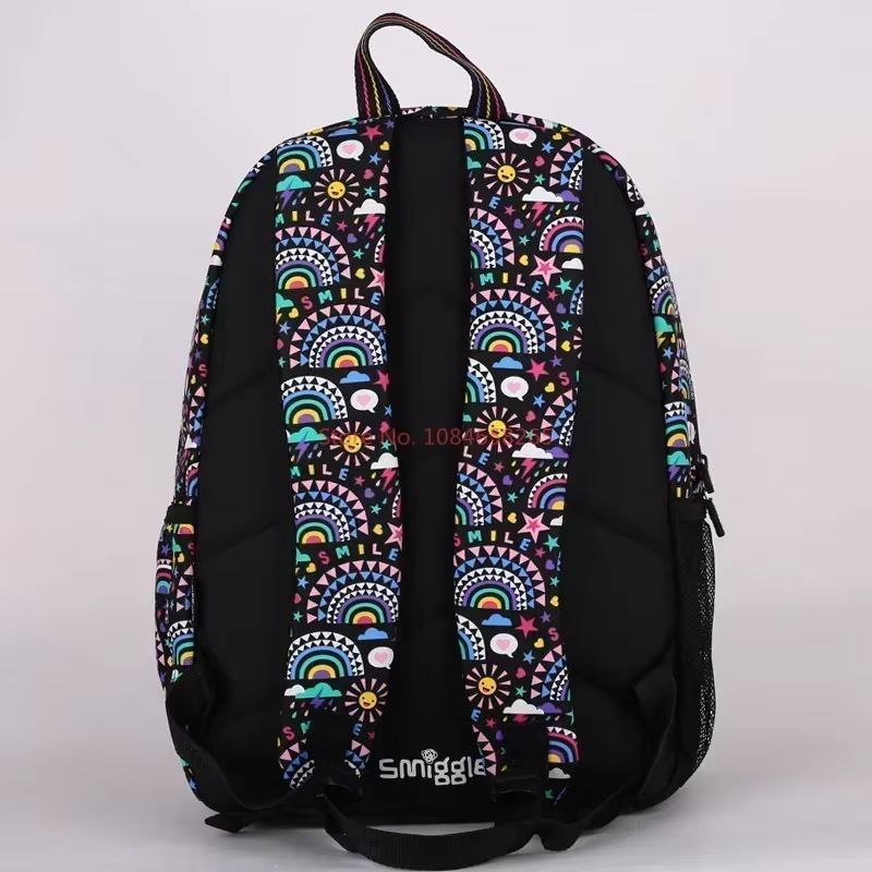 Smiggle Backpack Black rainbow | (G1-G3) | 42cm