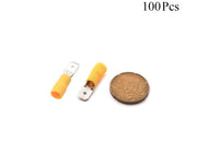 Cable Lugs Insulated - MDD5.5-250 - Male - 1.5-2.5mm - Yellow - 100 Pcs