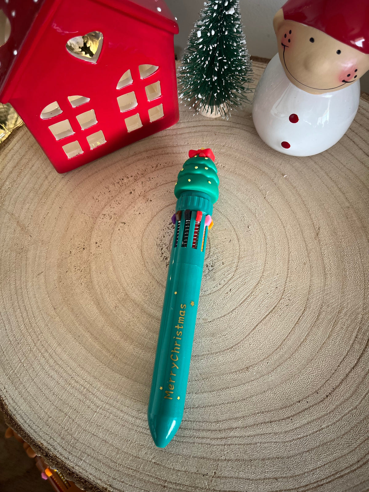 Christmas Pen Multicolors With 4 Designs