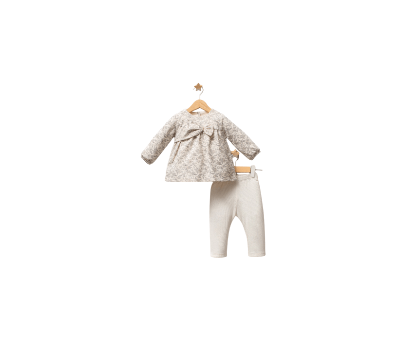 Little Honey 2-Piece Set in Beige