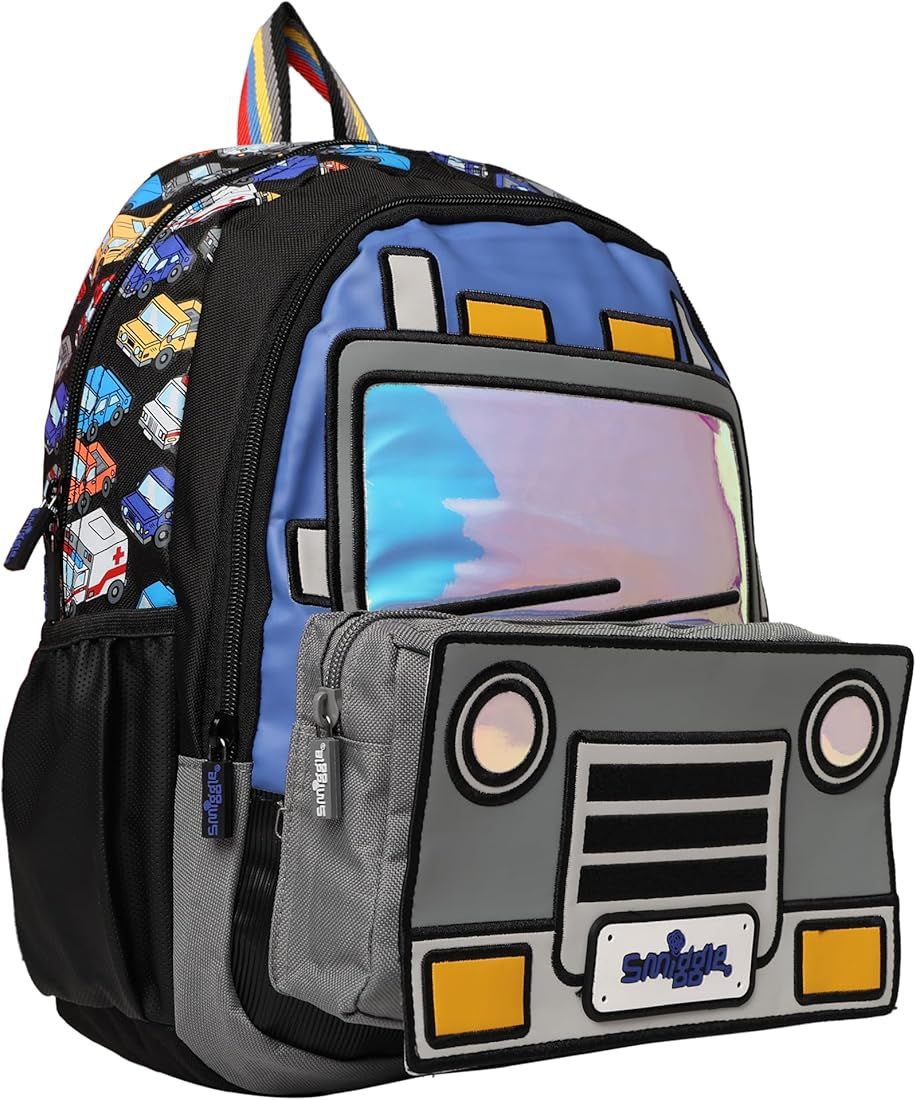 Smiggle Backpack Grey Truck | Vehicles | (KG1-KG3) | 38cm