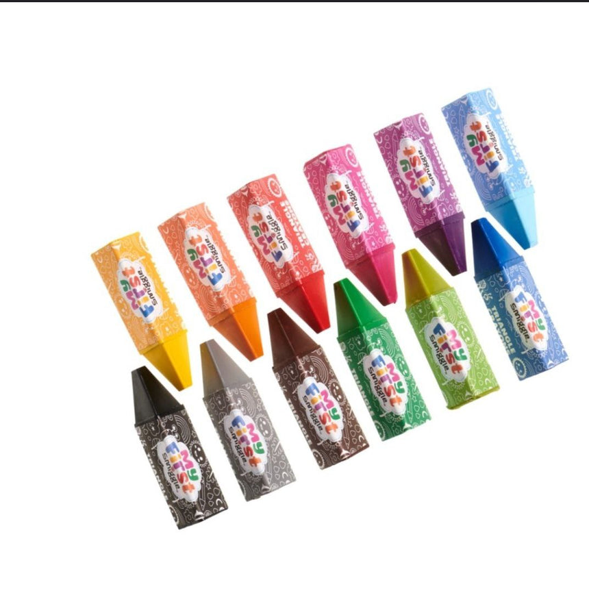 My First Smiggle | Triangle Crayons | Pack Of 12 Pcs