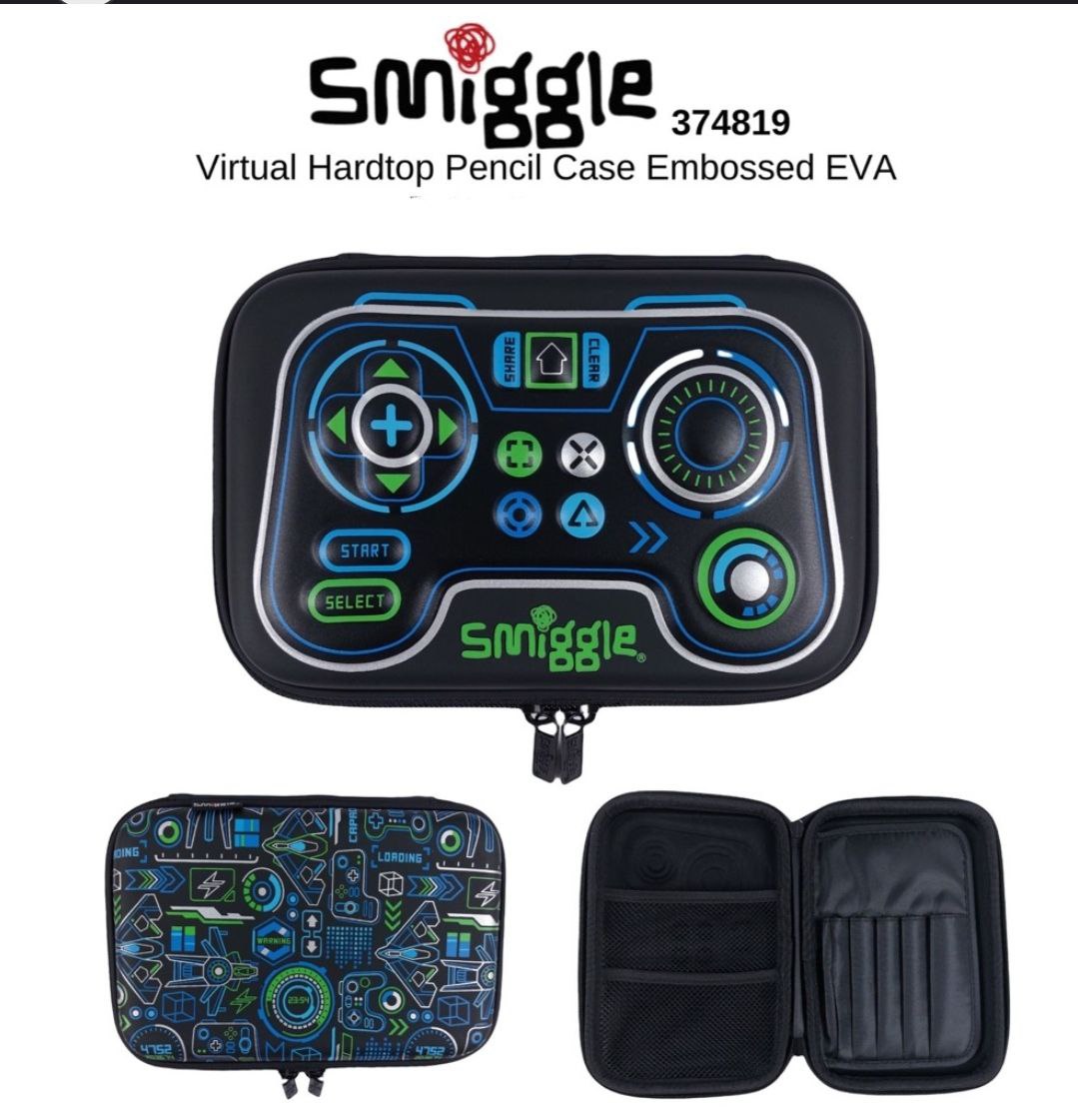 Smiggle Pencil Case | Hardtop | Green Game