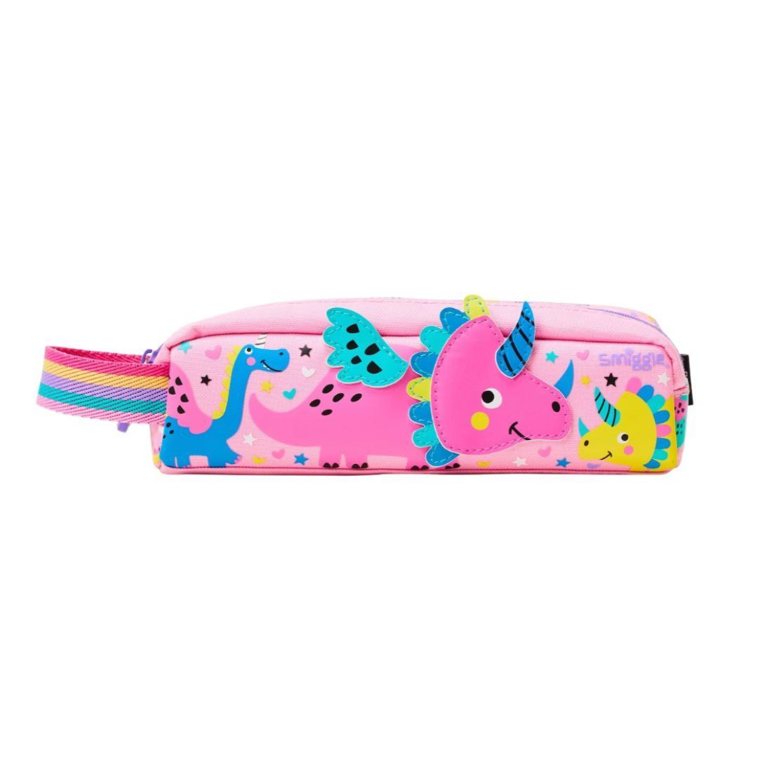 Smiggle Pencil Case | Small | Pink | Dinosaur