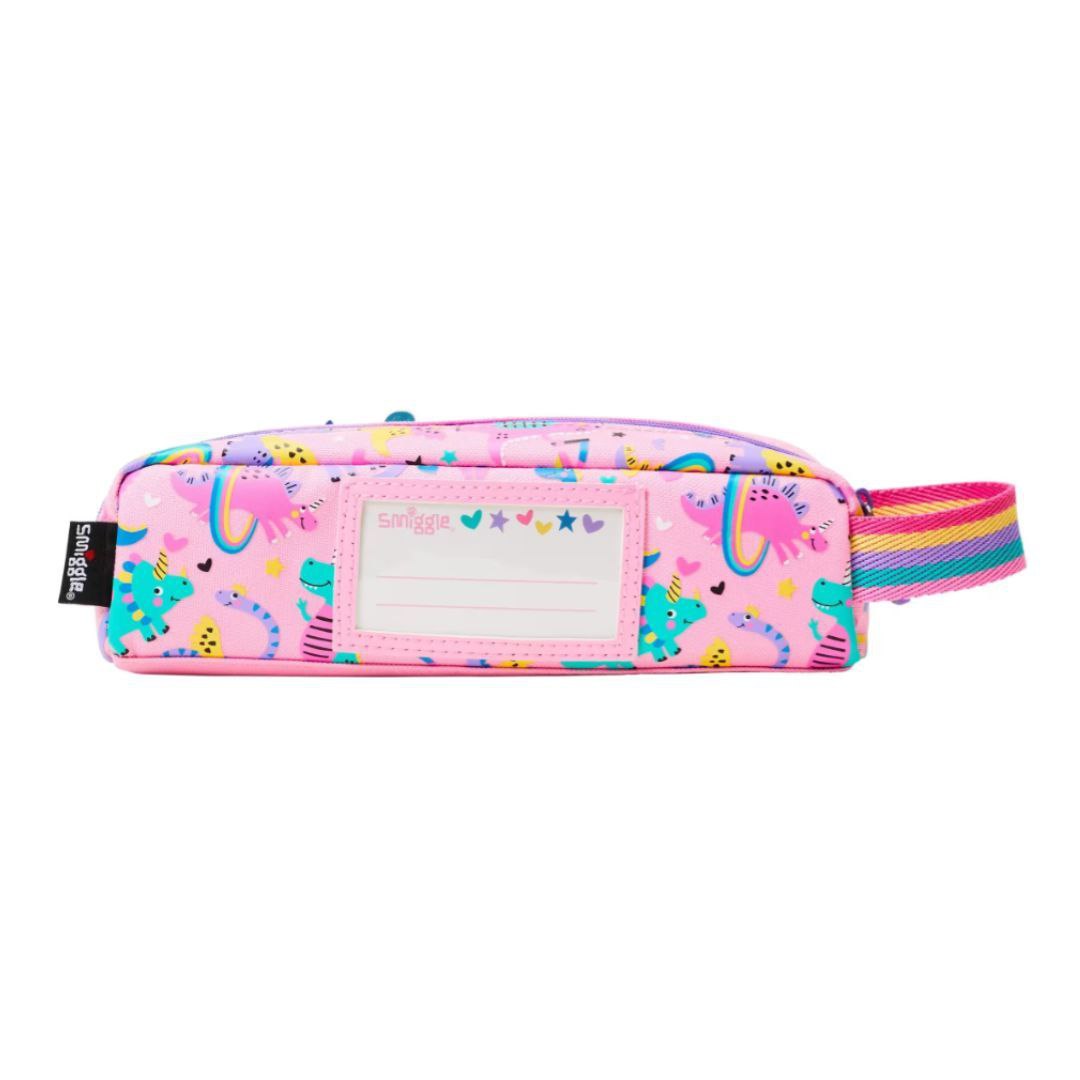 Smiggle Pencil Case | Small | Pink | Dinosaur