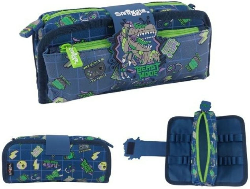 Smiggle Pencil Case Dinosaur 15x22cm