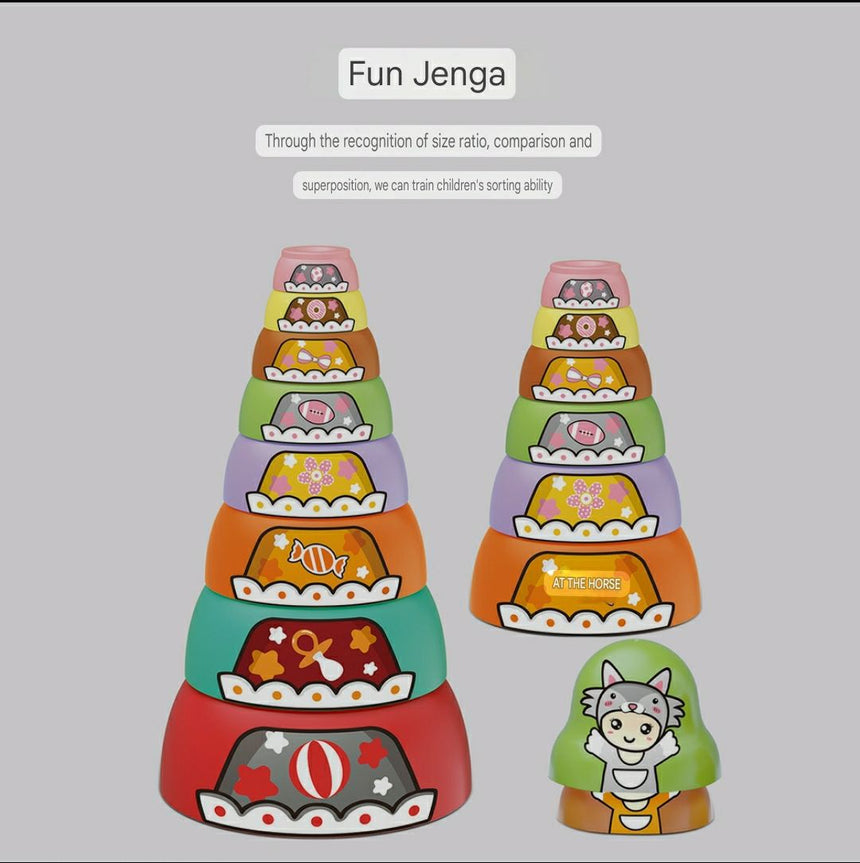 Jouka Joue Cartoon Doll Stacking Animals Toy