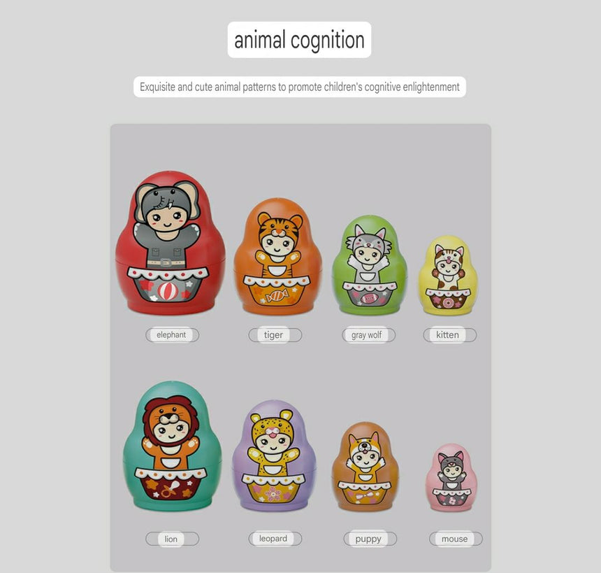 Jouka Joue Cartoon Doll Stacking Animals Toy
