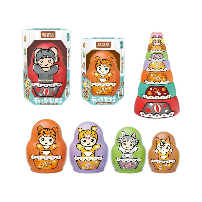 Jouka Joue Cartoon Doll Stacking Animals Toy