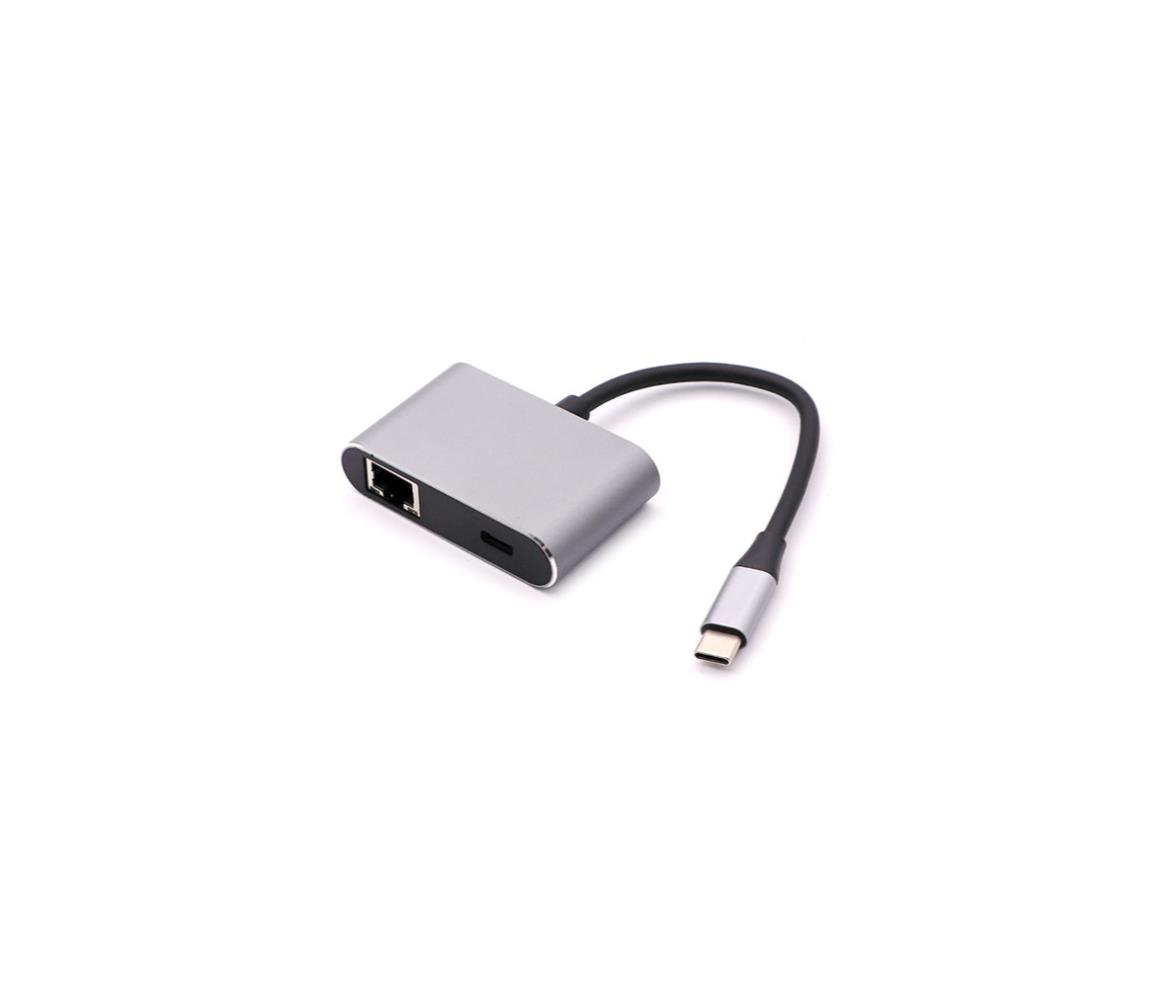 USB-C to Ethernet RJ45 & 2x USB 3.0 & USB-C Adapter 0.15m
