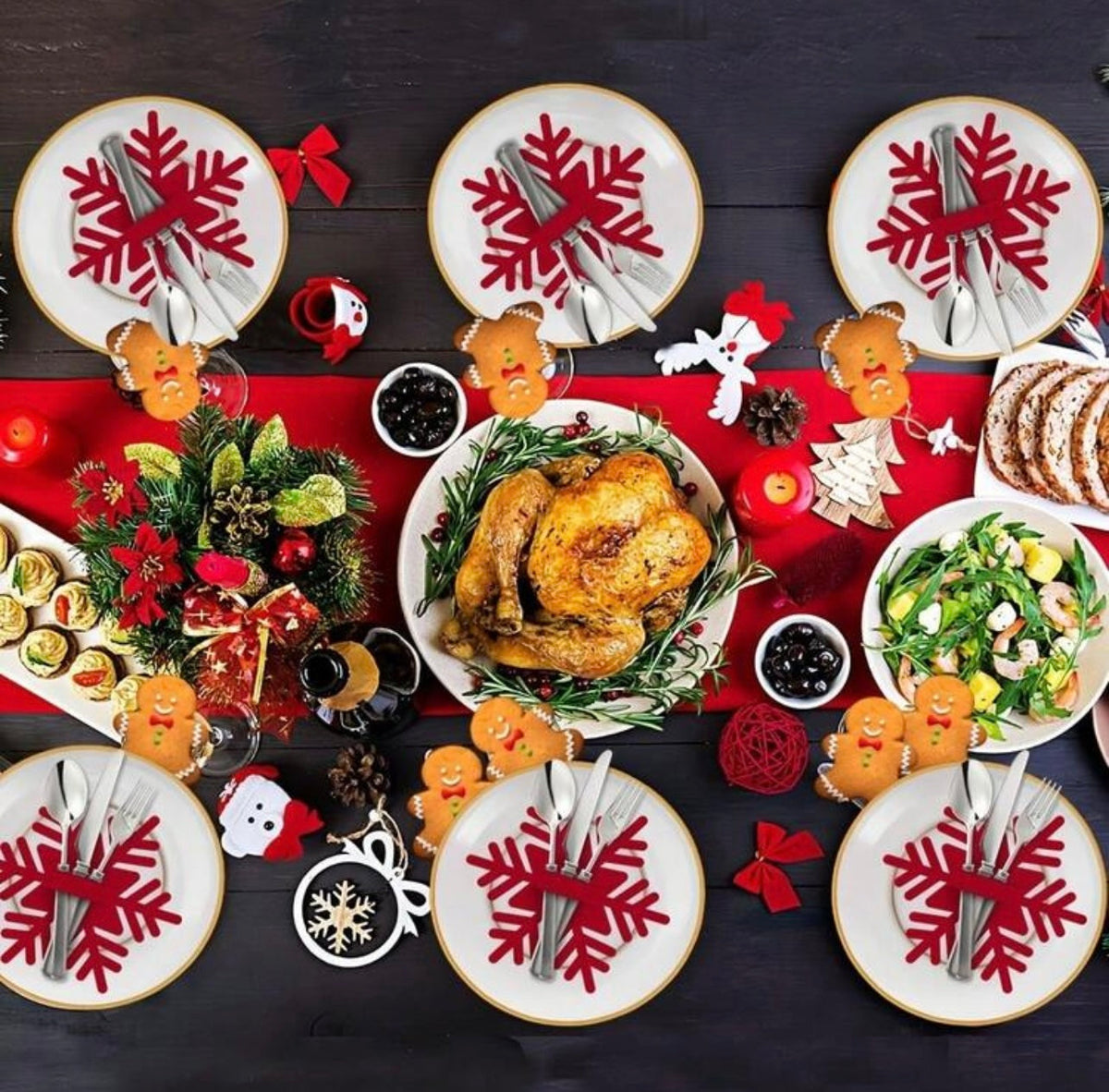 Snowflake Utensil Holders (13x15cm) - 1 Piece christmas decoration Snowflake Utensil Holders (13x15cm) - 1 Piece Snowflake Utensil Holders (13x15cm) - 1 Piece Dream G Store