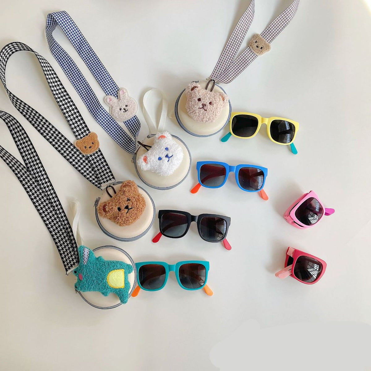 Jouka Joue Sunglasses With Case For Kids Animal Design