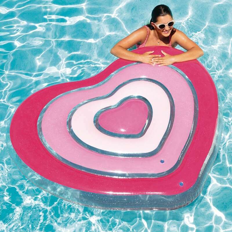 Pink Heart Inflatable Mattress inflatables Pink Heart Inflatable Mattress Pink Heart Inflatable Mattress Intex