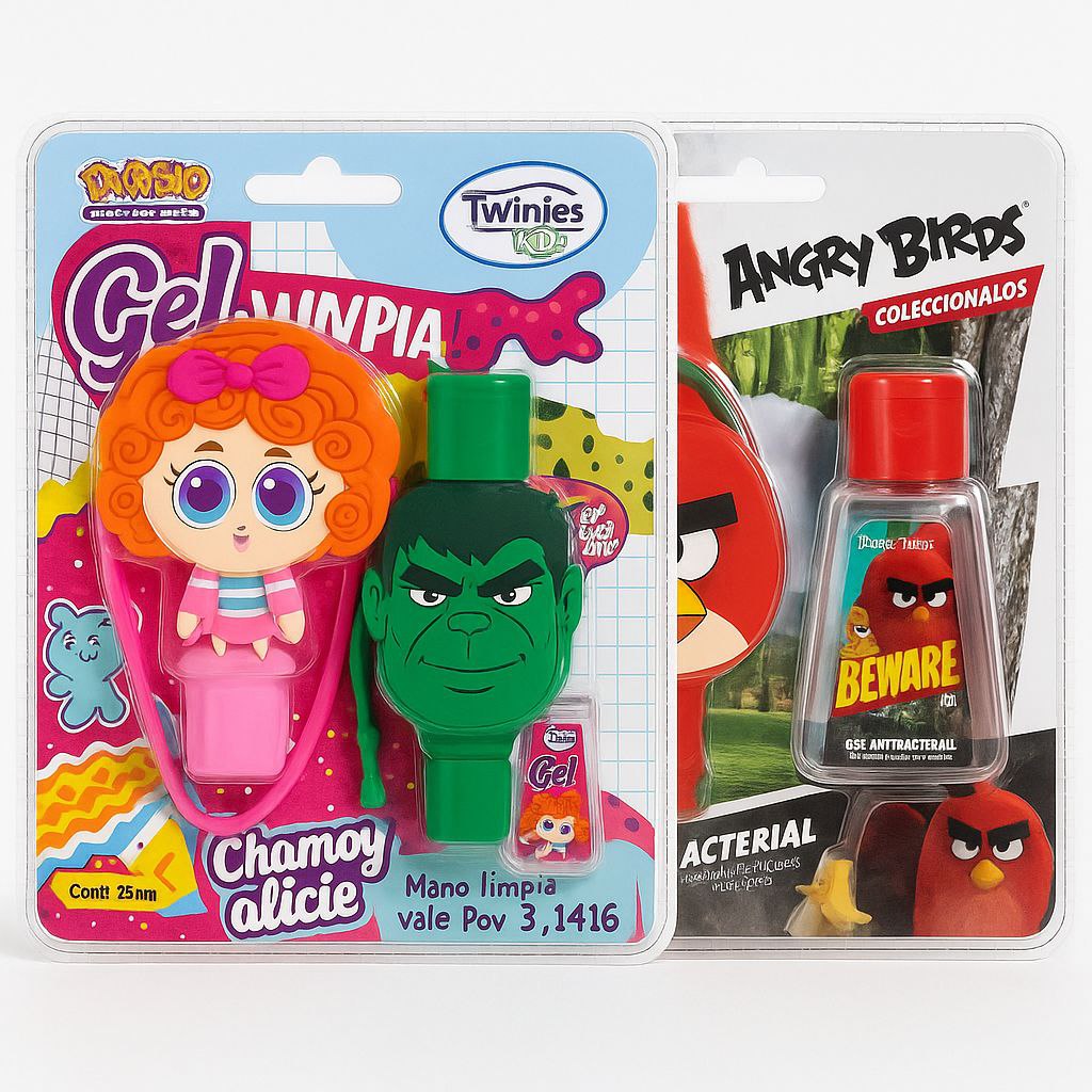 Hand Gel Antibacterial Cartoon Character Set