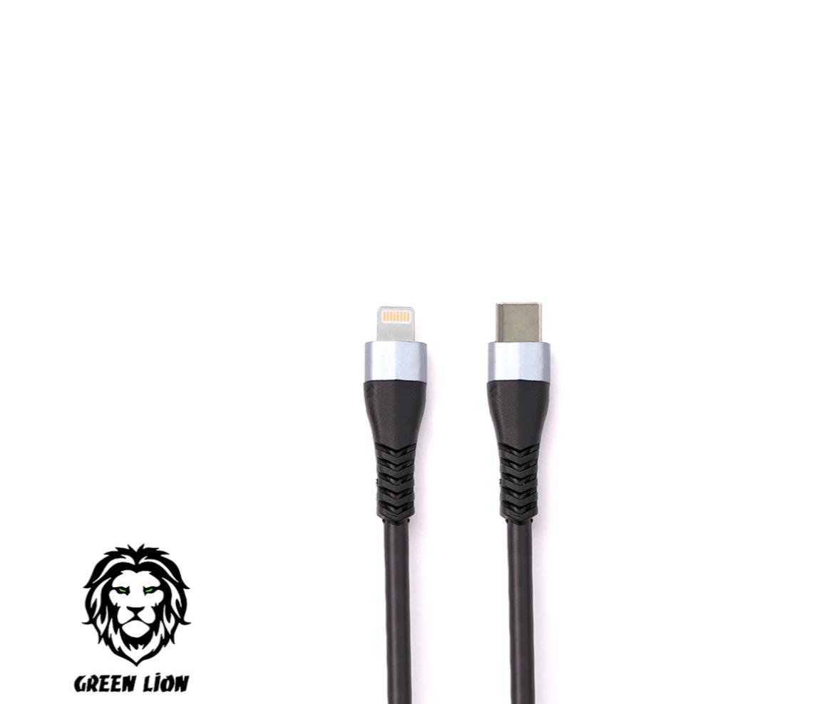Mobile Cable Data & Charging USB-C - Lightning TPU Spring Green Lion