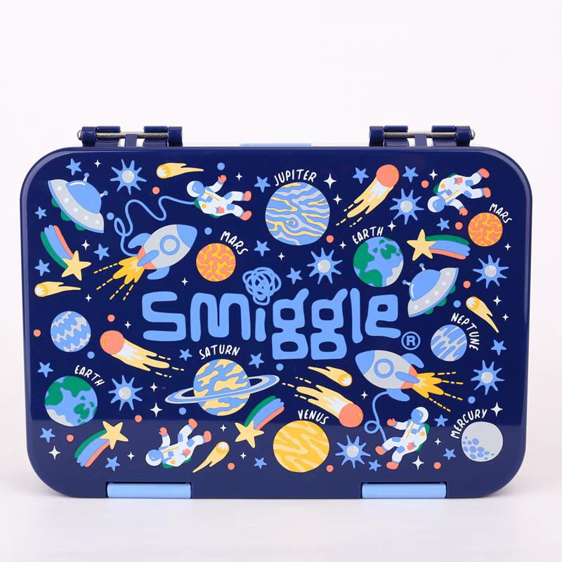 Smiggle Lunch Box - Blue | Space | Astronaut | 21x15x4.5