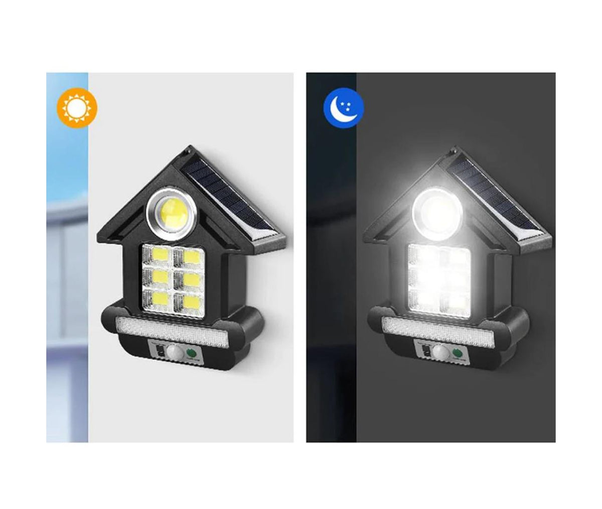 LED Light Solar - 81x LED Lamp COB - Motion PIR Sensor - White