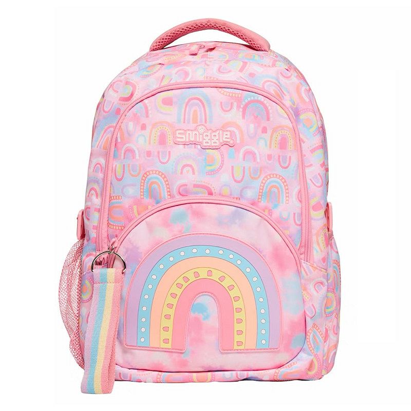 Smiggle Backpack Pink Rainbow 42cm