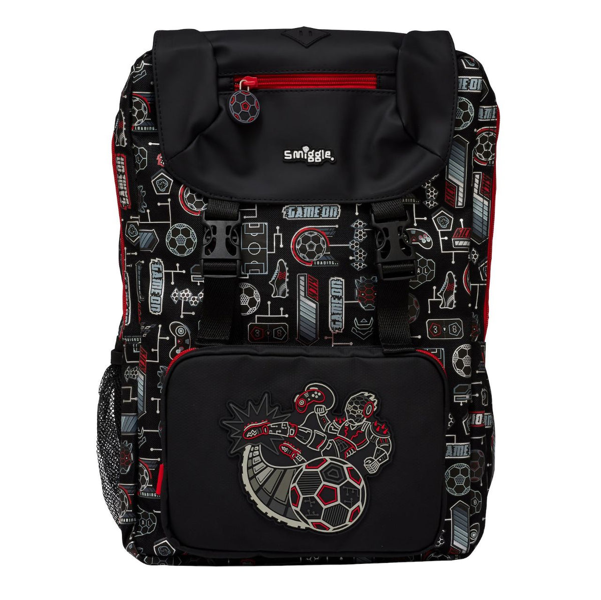 Smiggle Backpack Black Football | (Gr1-Gr6) | 45cm