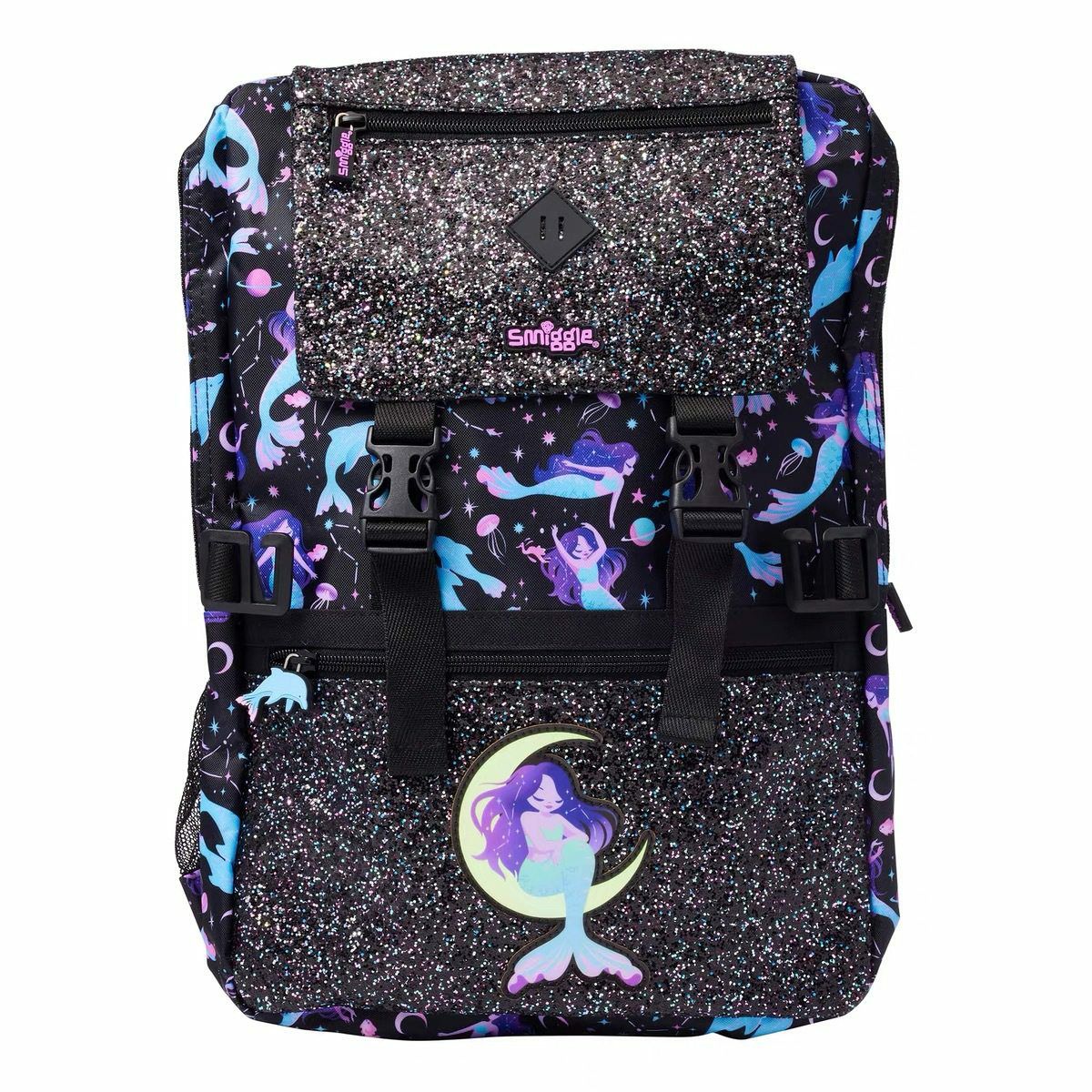 Smiggle Backpack Black Mermaid | (Gr1-Gr6) | 45cm