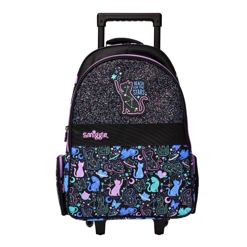 Smiggle Backpack | Light Up Wheels | Space Cat