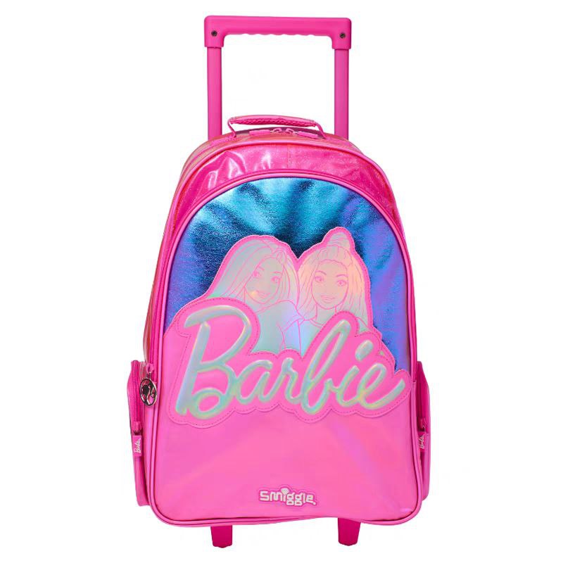 Smiggle Backpack Light Up Wheels Barbie 48cm
