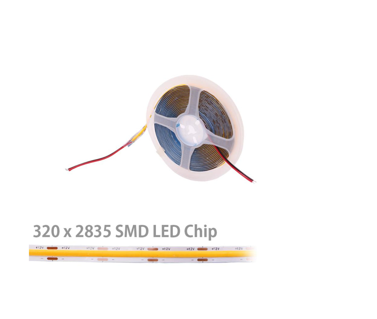 LED Strip Indoor COB 8mm 12V DC 60W Warm White 5M