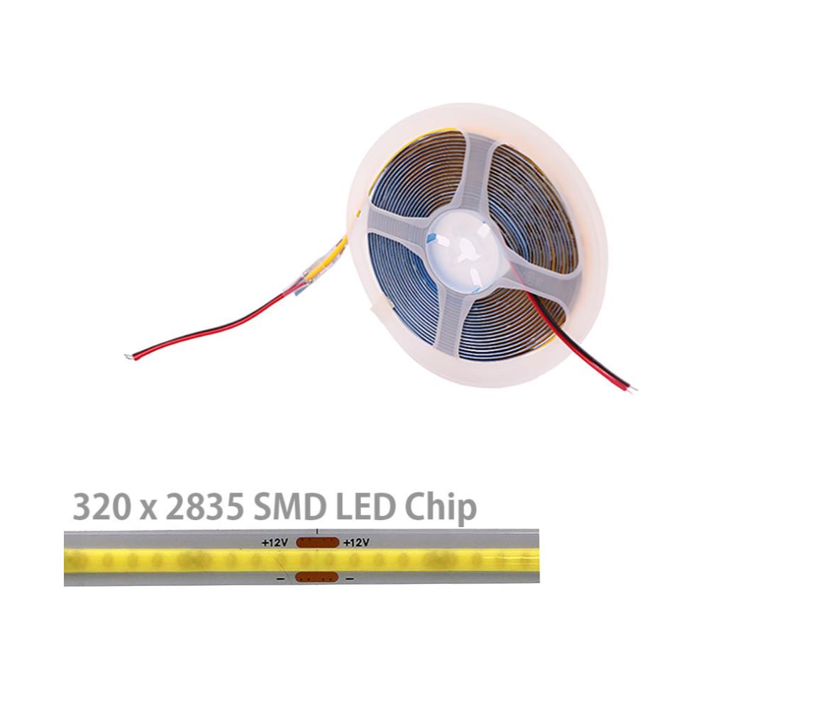 LED Strip Indoor COB 8mm 12V DC 60W Natural White 5M