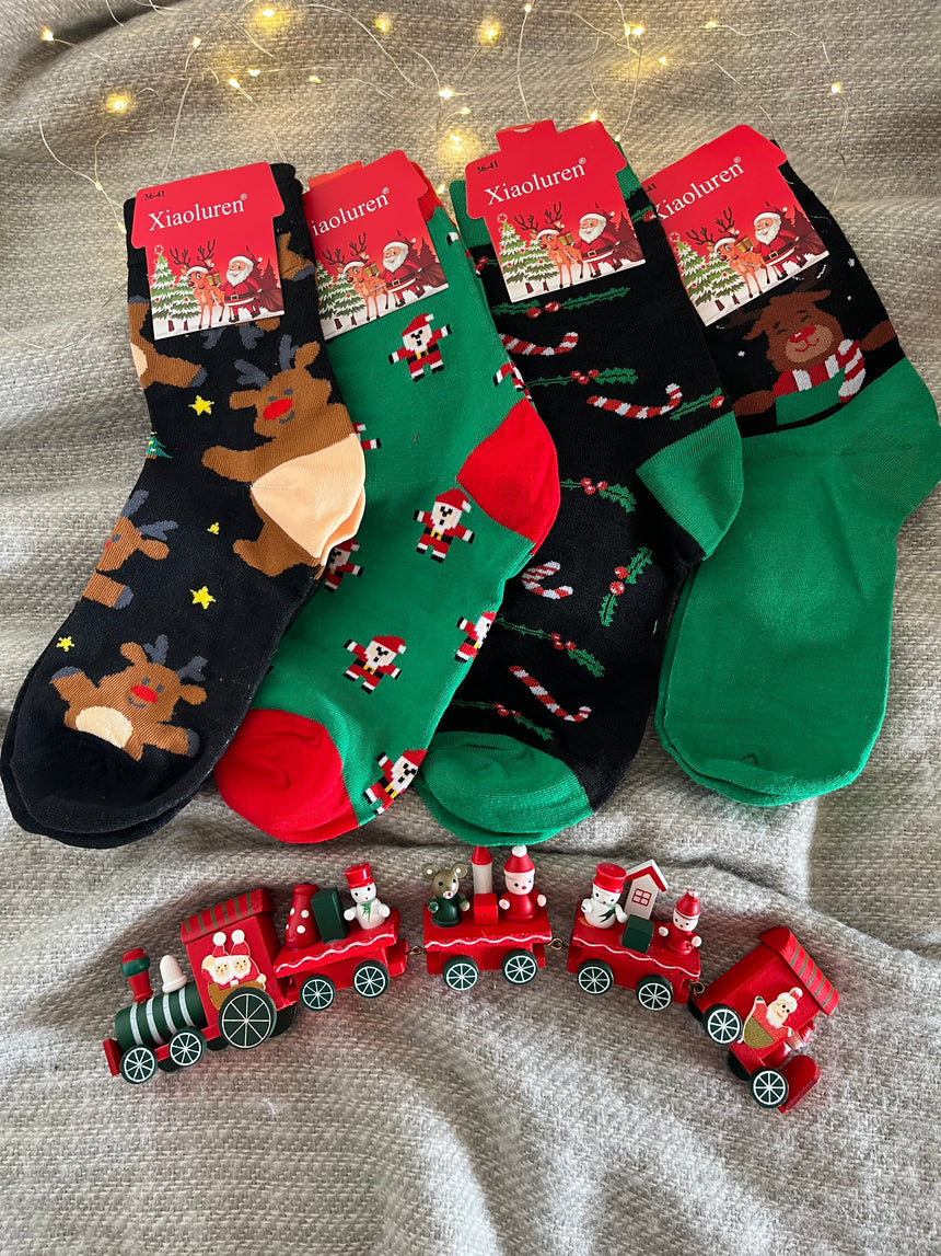 Christmas Socks Festive Cotton Size 36-41