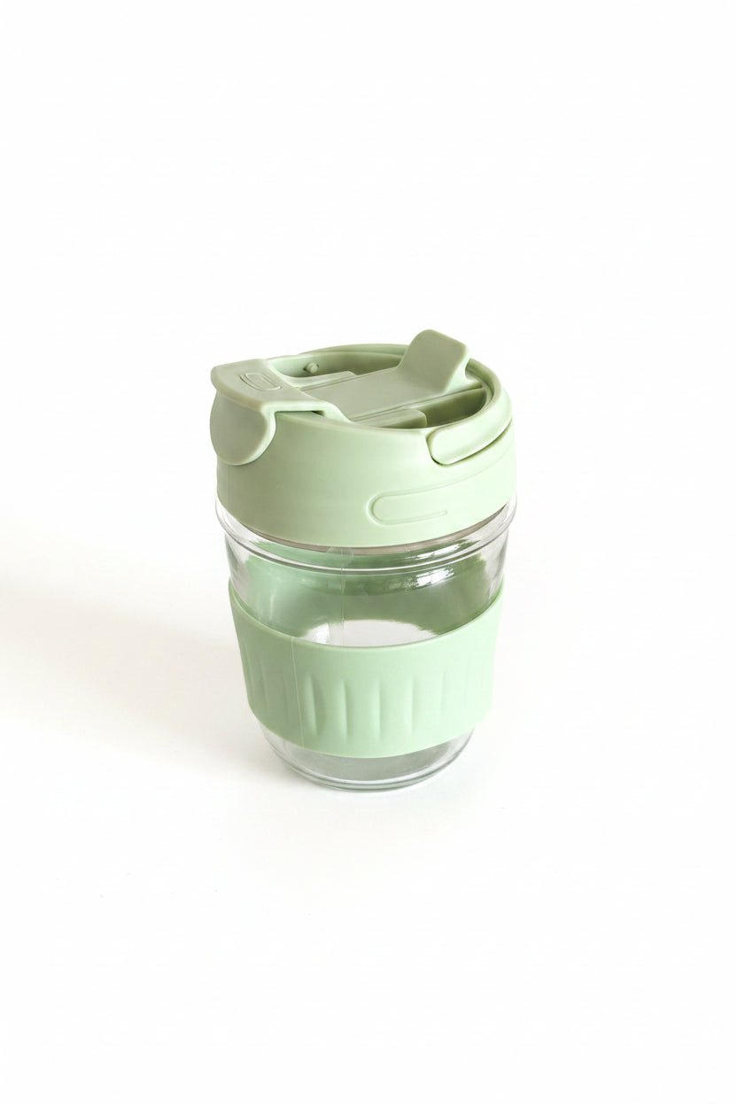 Glass Straw Cup 350ml
