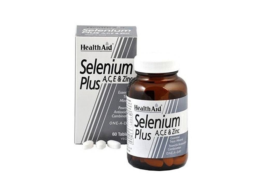 Health Aid Selenium Plus A,C,E & Zinc 60 Tablets