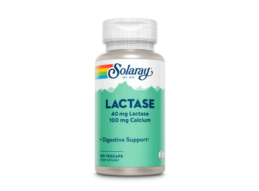 Solaray Lactase 40 mg & Calcium 100 mg 100 capsules