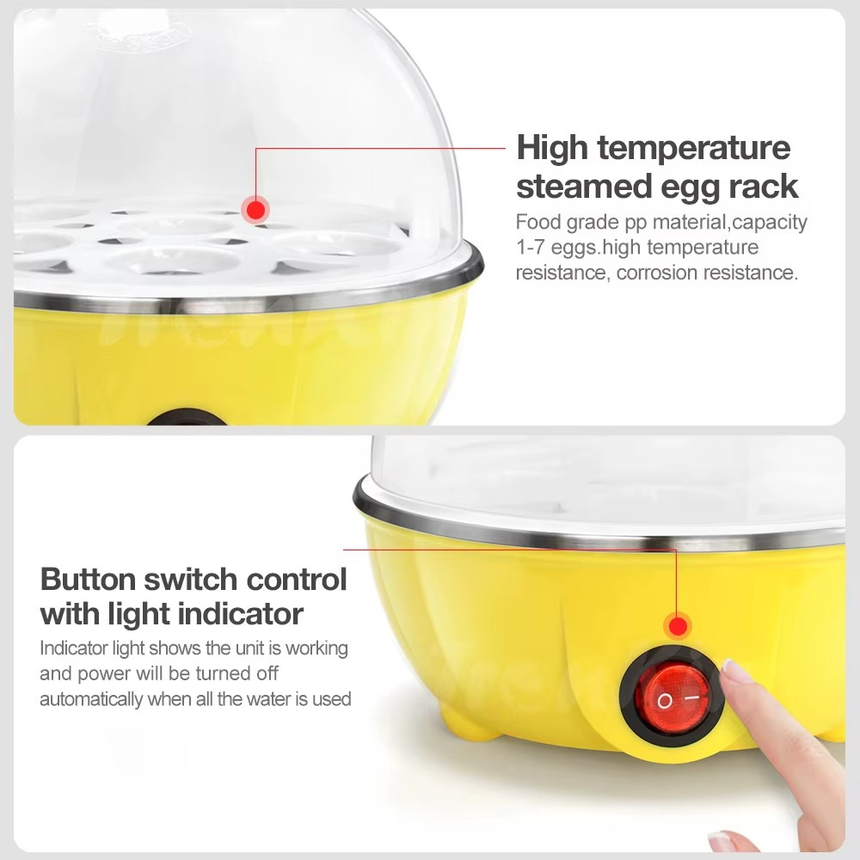 Electric Egg Cooker And Boiler With Steamer