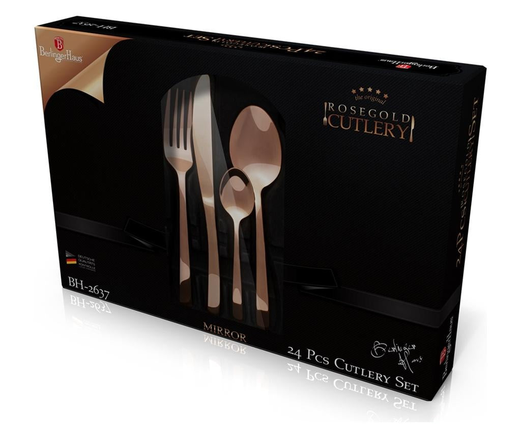 Berlinger Haus Rose Gold 24-Piece Cutlery Set