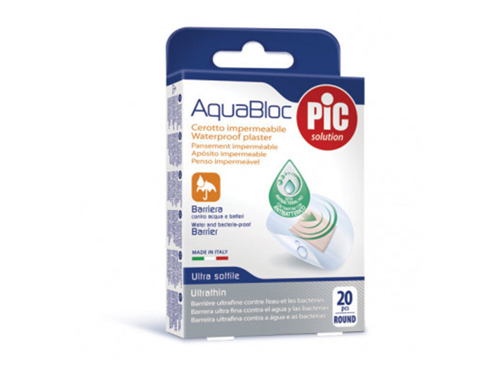 Pic Aquabloc Round Waterproof Bandage 20 Pieces