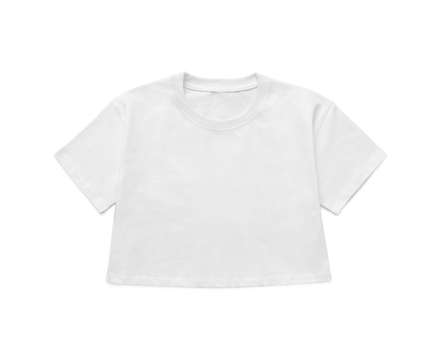 Cropped Birthday Tshirt White Plain